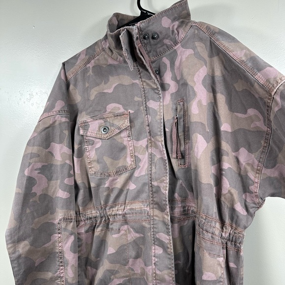 Anthropologie | MARRAKECH Camouflage Utility Jacket Size Large Purple / Grey - Picture 5 of 11